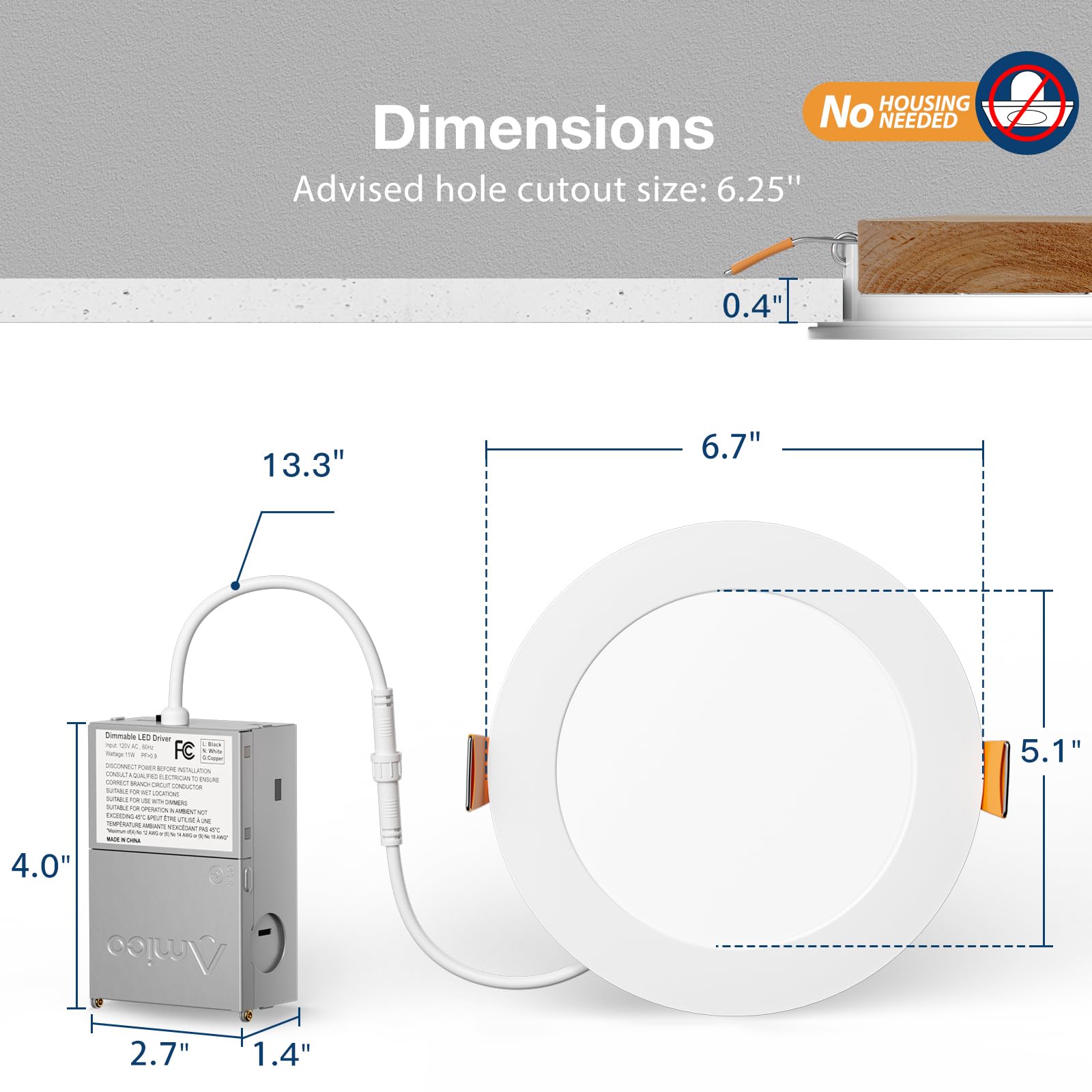 Amico foco en baño húmedo, resistencia para zonas cubiertas