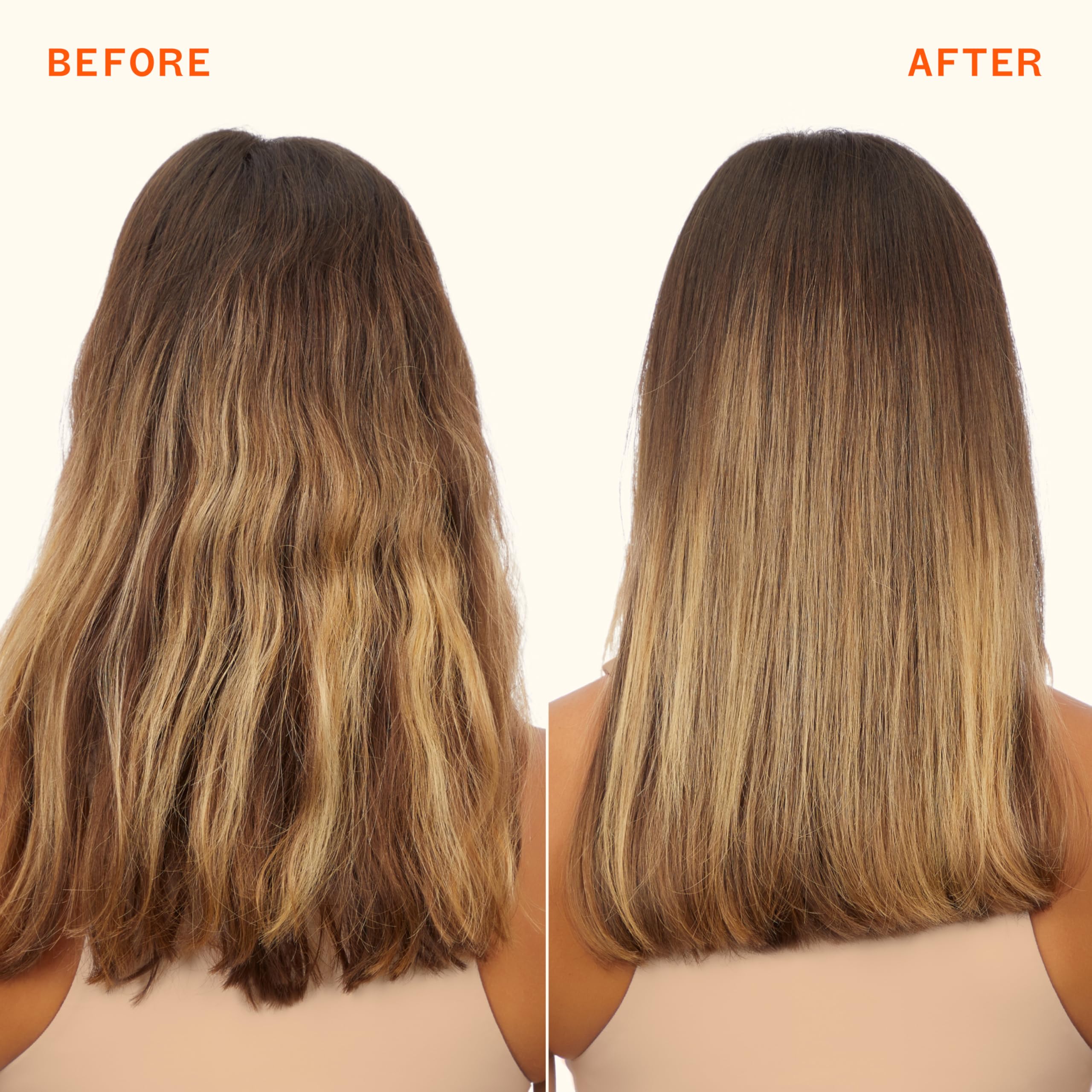 Amika Soulfood after-treatment shiny hair showing improved smoothness