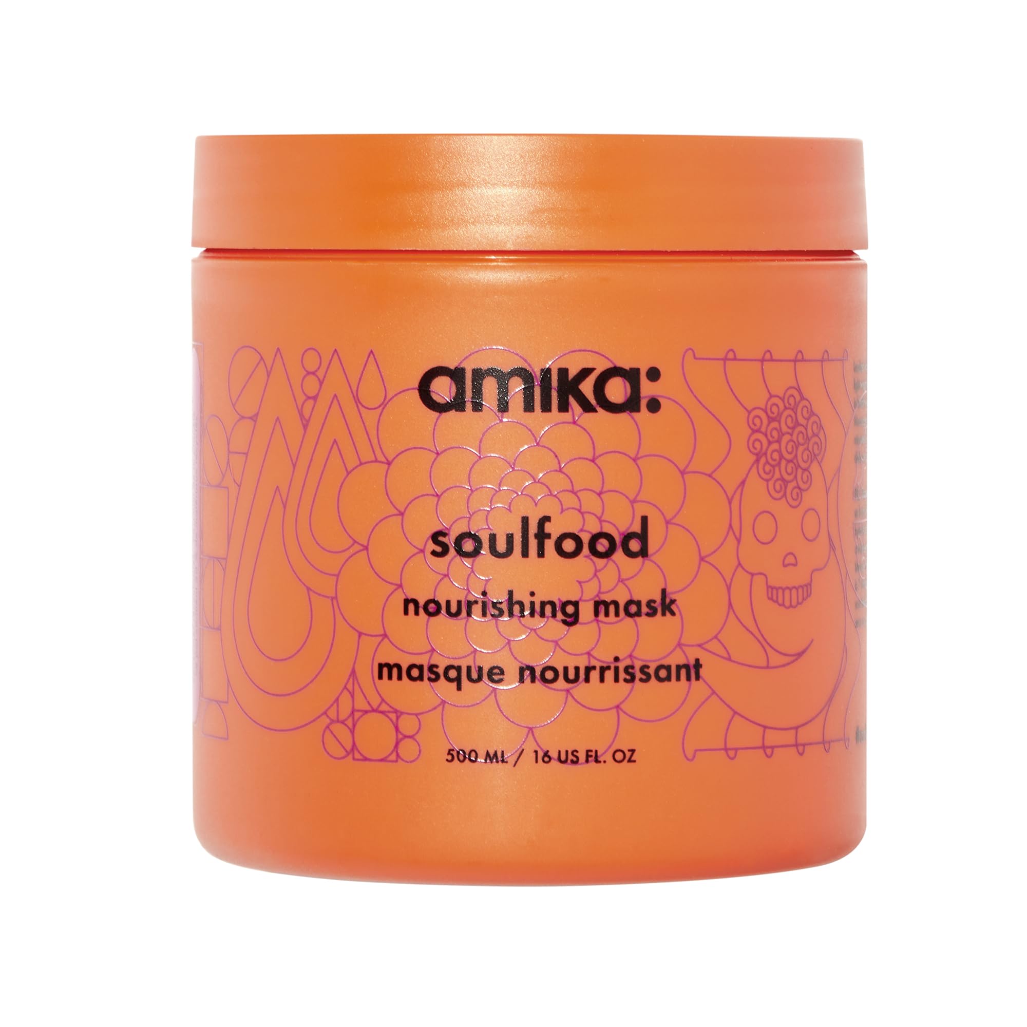 Amika envase frontal 500ml mostrando diseño y beneficio hidratación intensa