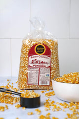 Amish Country Popcorn granos mushroom en primer plano para pop crujiente