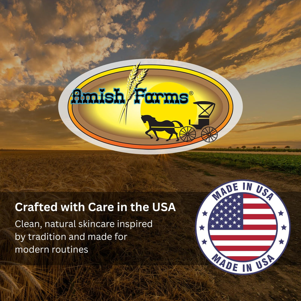 Amish Farms producto en ambientación natural transmitiendo calma