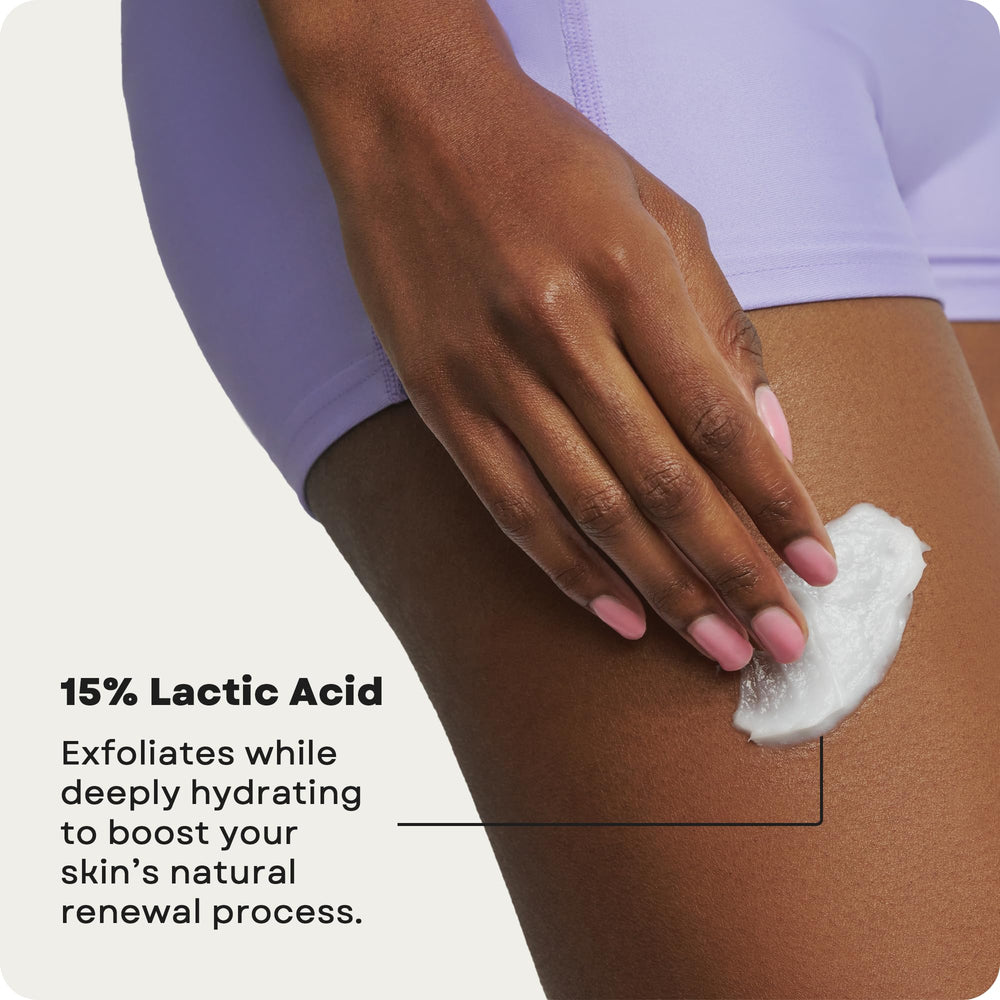 AmLactin aplicación en brazo, reduce bultitos y mejora textura
