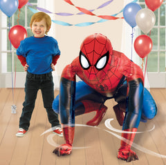 Amscan Spider Man primer plano de textura foil con colores vibrantes