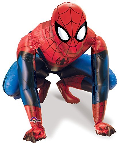 Amscan Spider Man globo deslizándose en una fiesta aportando diversión