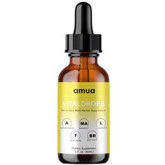 AMUA botella frontal del producto mostrando envase y tamaño, práctico para uso diario