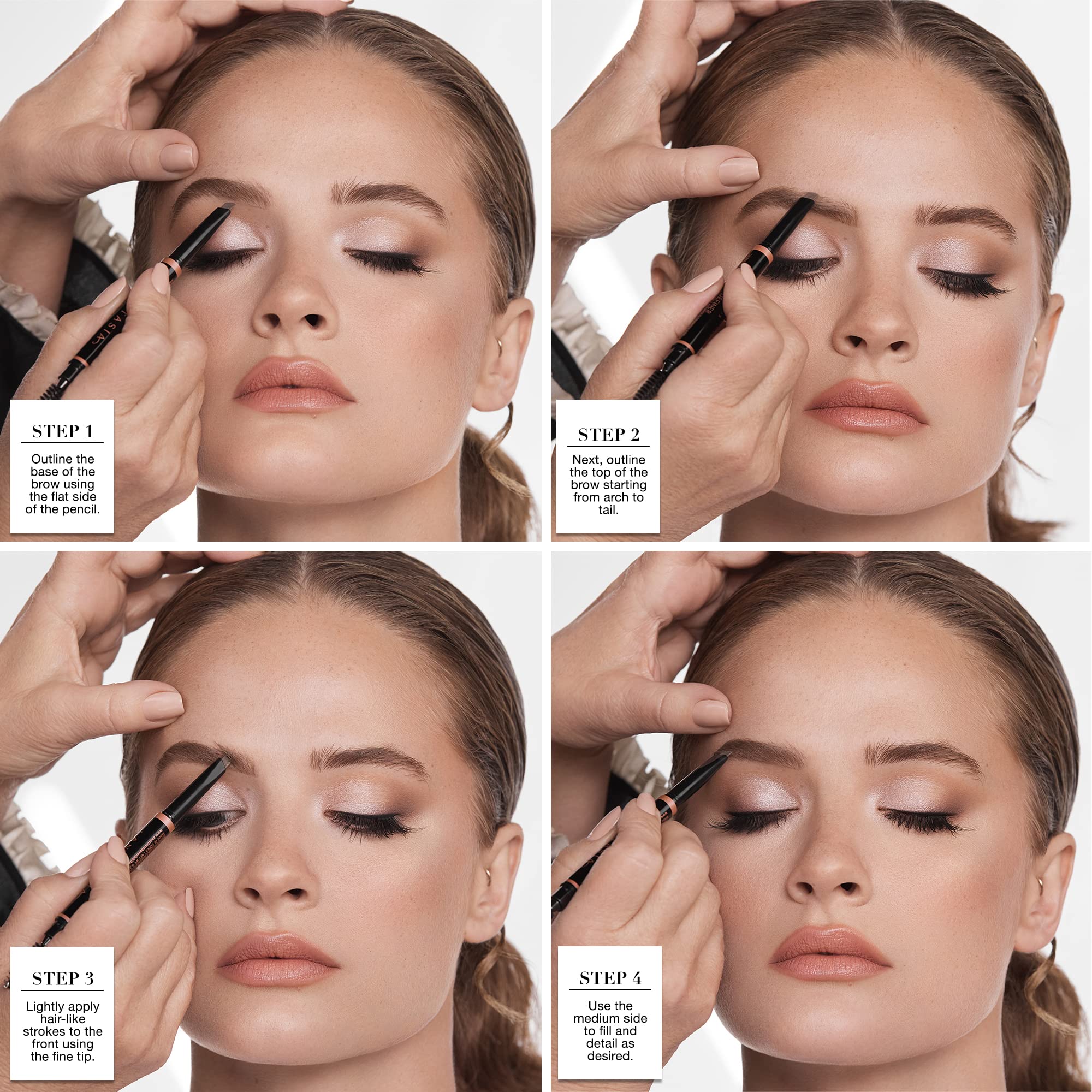 Anastasia Brow Definer muestra textura en la piel con pigmento suave y difuminable