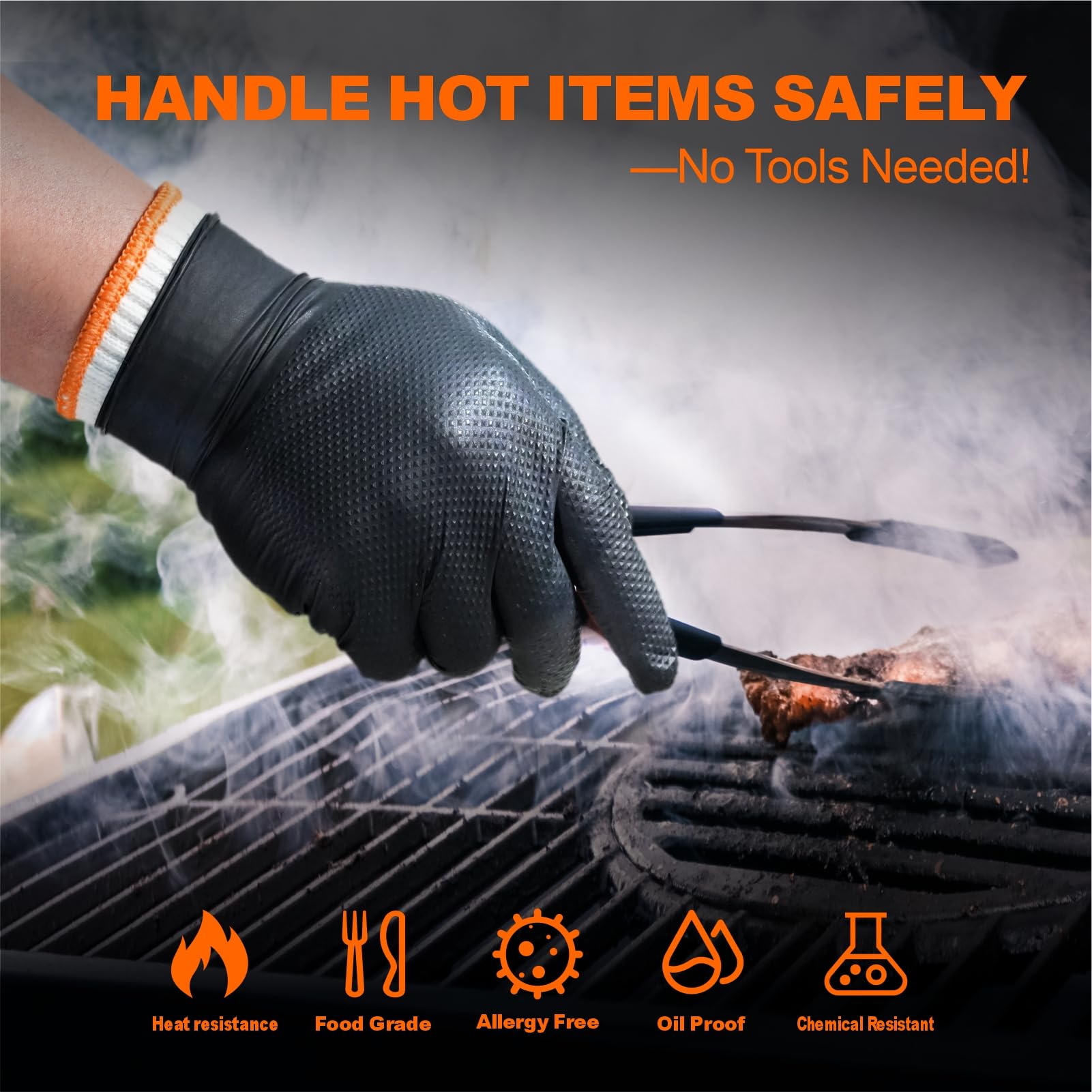 ANBOSON guantes usados en fritura de pavo para protección ante salpicaduras
