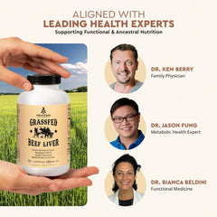 Ancestral Supplements cápsula en mano para comparar tamaño y dosificación