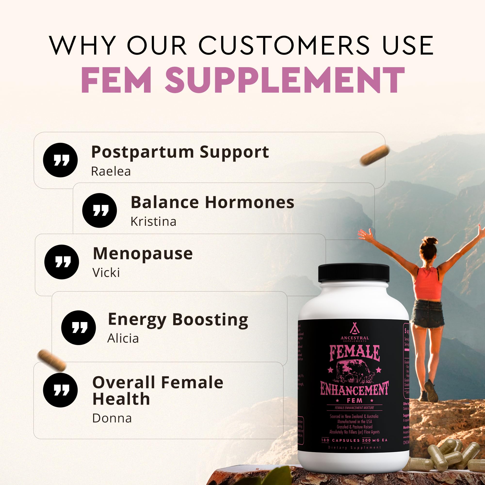 Ancestral Supplements detalle del cierre hermético que mantiene frescura
