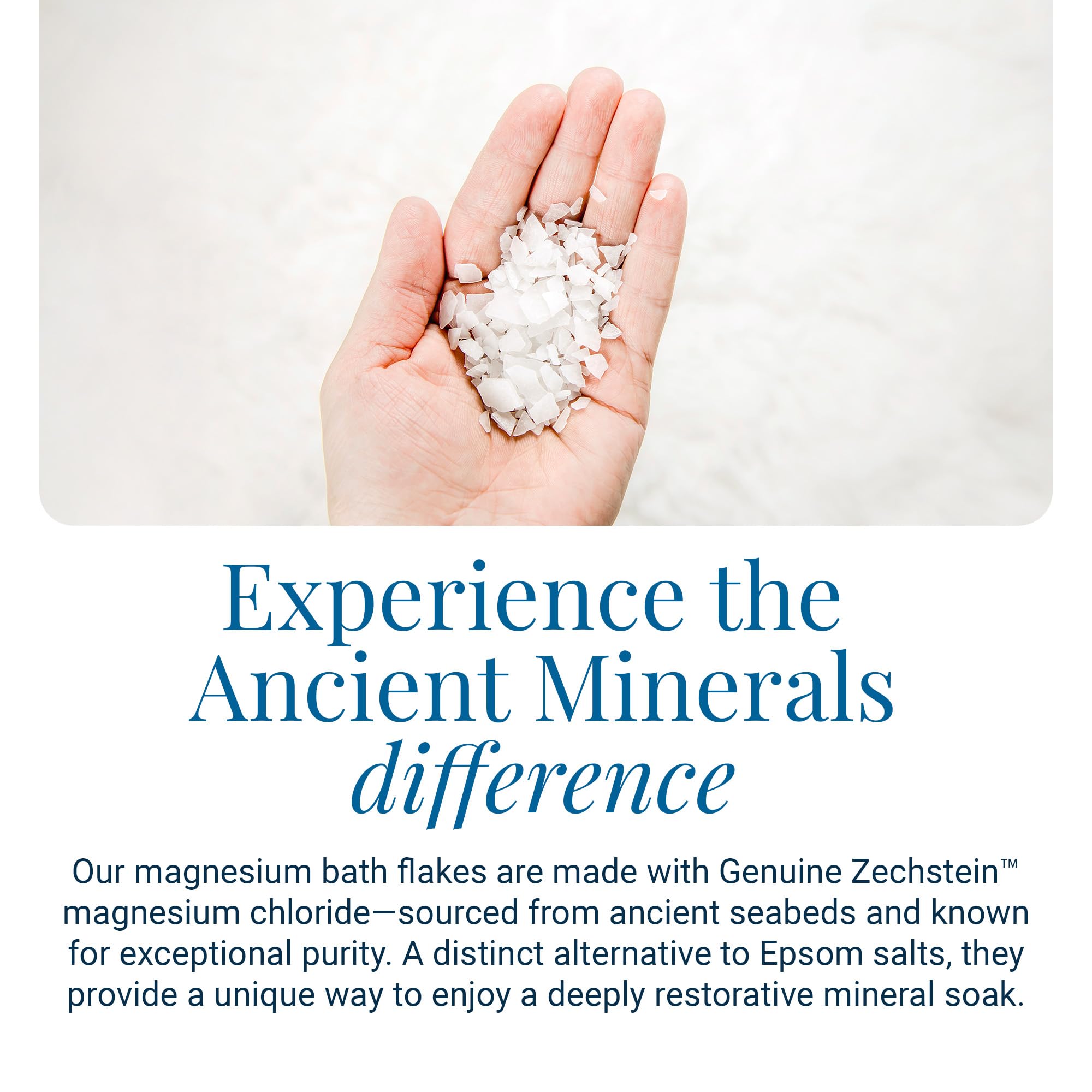 Ancient Minerals baño relajante ambientado, sensación calmante