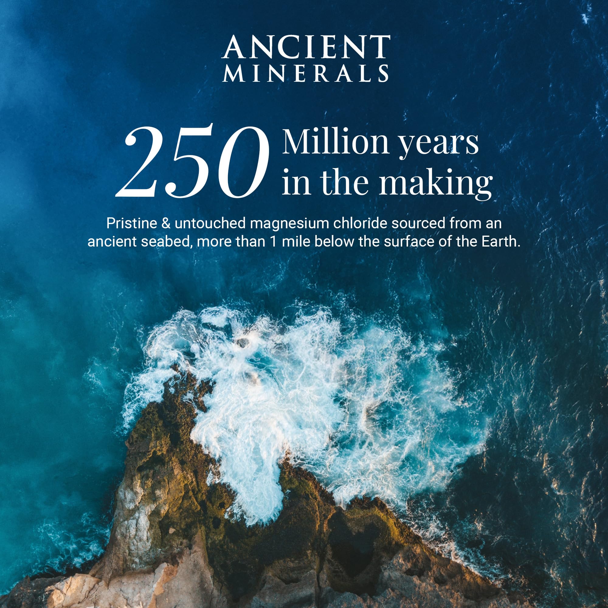Ancient Minerals etiqueta con información de origen Zechstein y lista de ingredientes