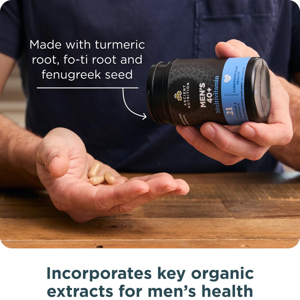 Ancient Nutrition frasco comparado con monedas para mostrar tamaño del producto