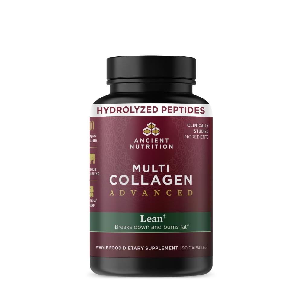ancient nutrition envase frontal mostrando el nombre y beneficio para apoyo al peso