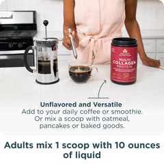 Ancient Nutrition vaso con batido mezclado sin grumos y aspecto cremoso