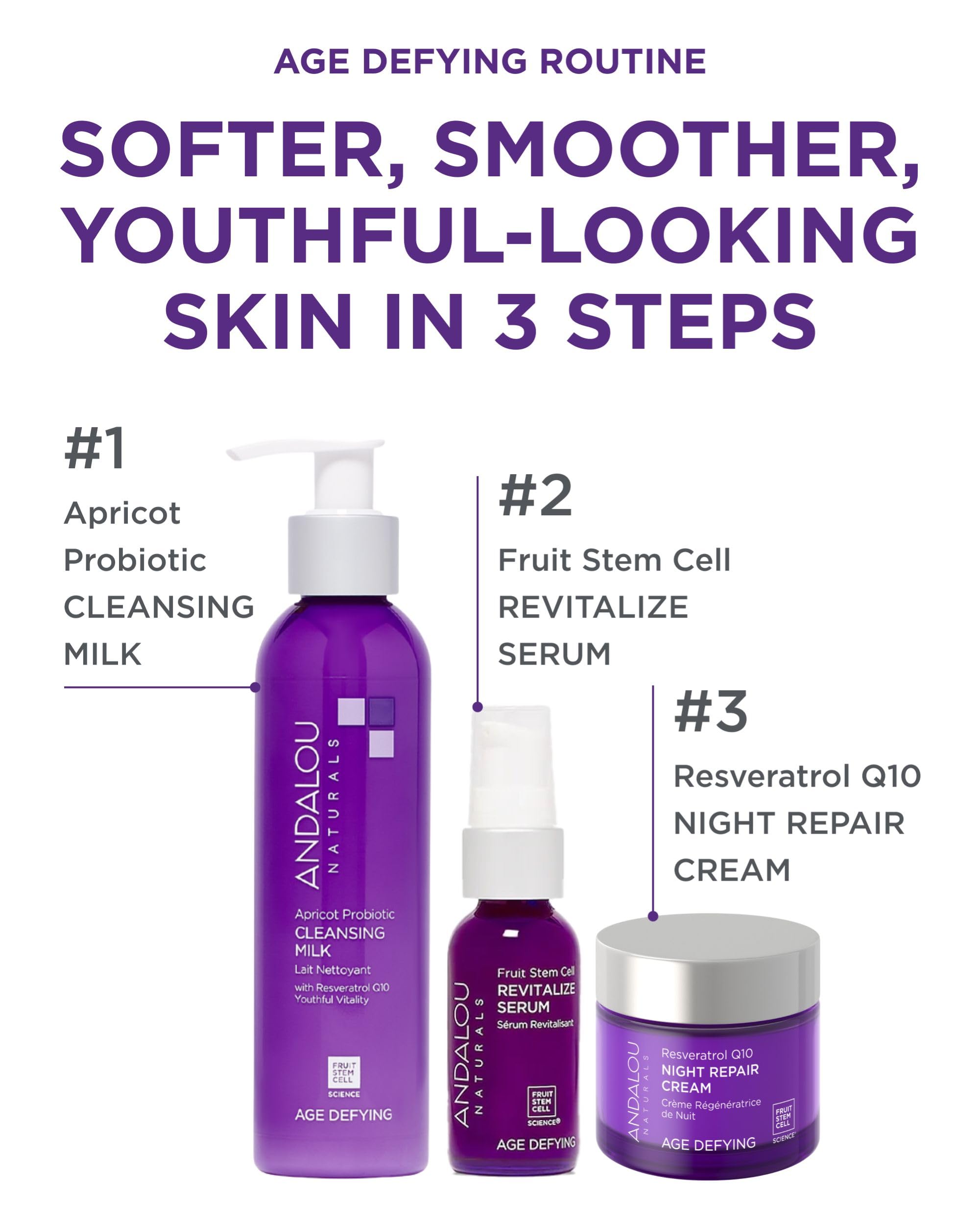 Andalou Naturals aplicación nocturna en rostro que mejora textura y tono