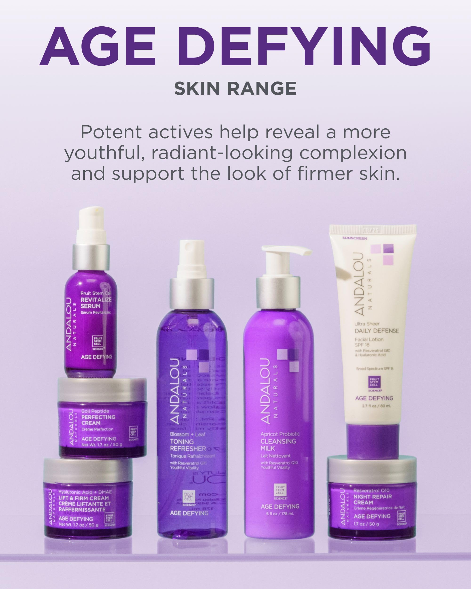 Andalou Naturals ingredientes naturales como bayas y aceites que nutren