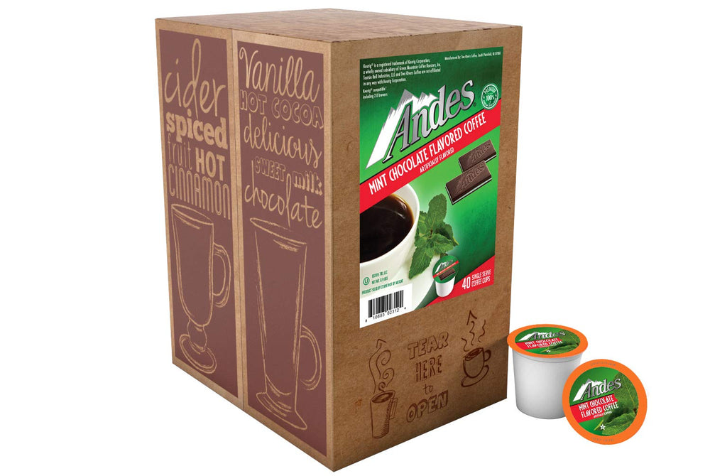 Andes primer plano del café molido dentro de la cápsula, calidad del grano Arábica