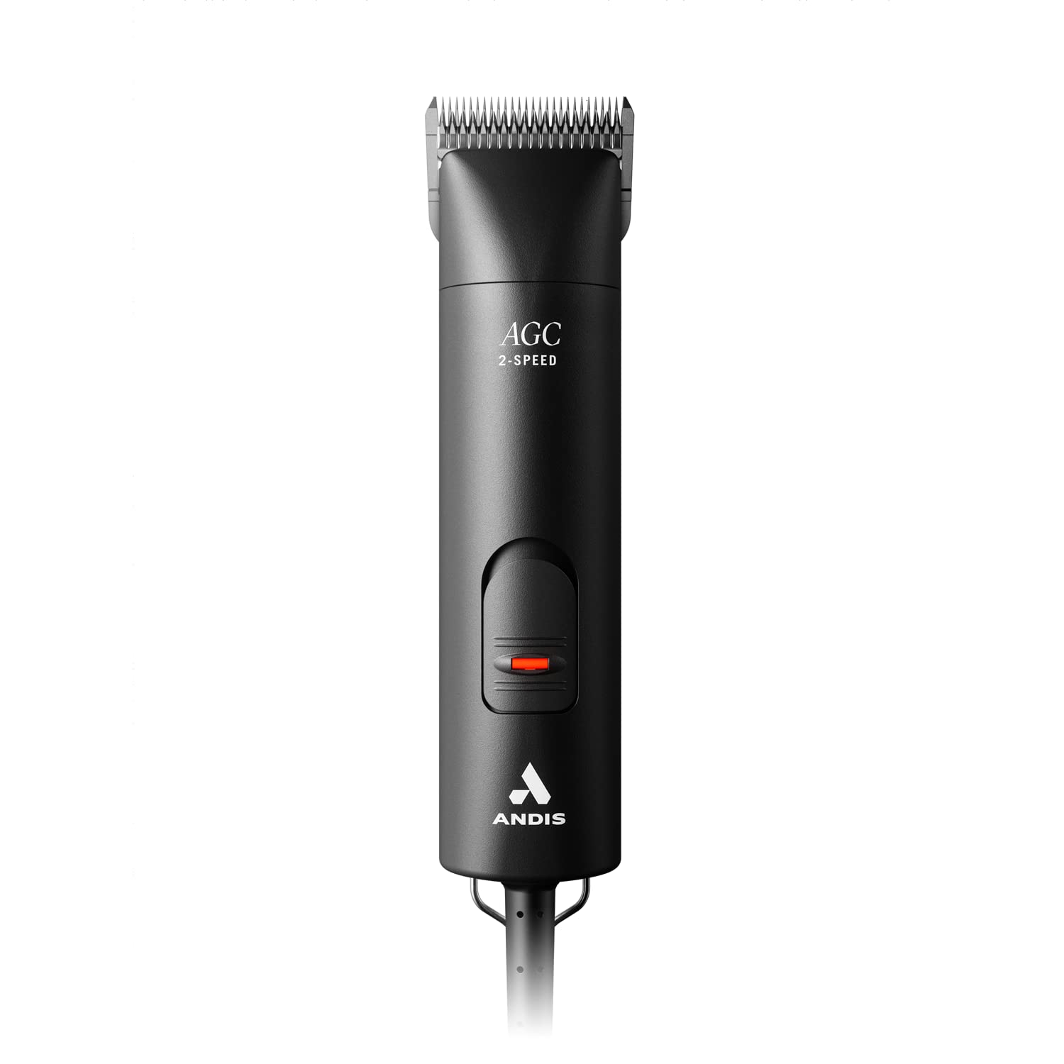 Andis UltraEdge vista frontal con carcasa resistente beneficiando agarre seguro