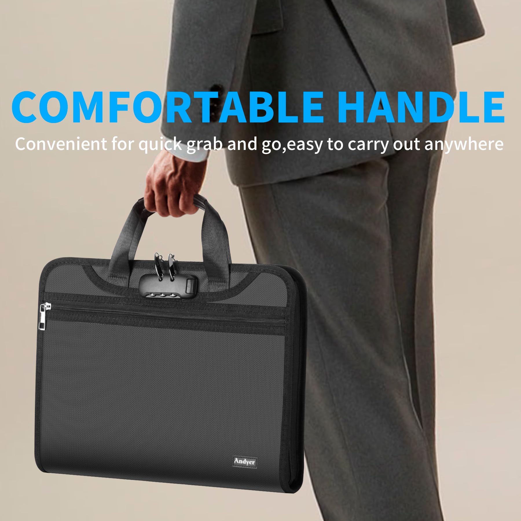 andyer guardando el archivador para transporte cómodo y seguro