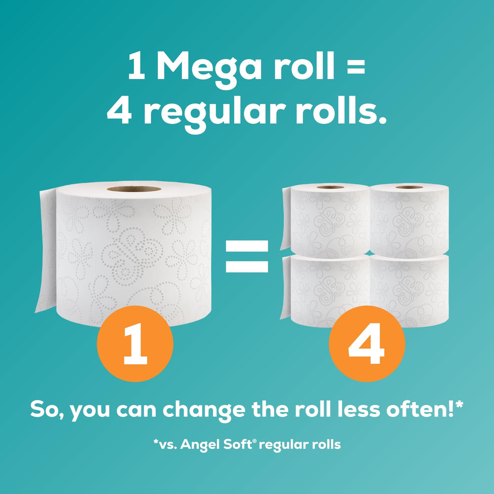 Angel Soft rollo en mano para ver escala y durabilidad
