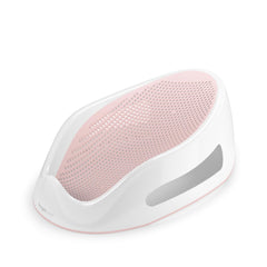 Angelcare soporte de baño frontal rosa mostrando su forma ergonómica y seguridad