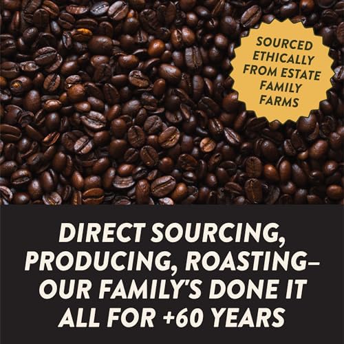 Angelino's Coffee etiqueta y lista de ingredientes mostrando origen y tueste artesanal