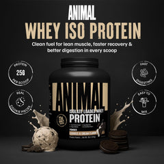 Polvo fino de Animal Whey Isolate textura que facilita mezcla rápida y sin grumos