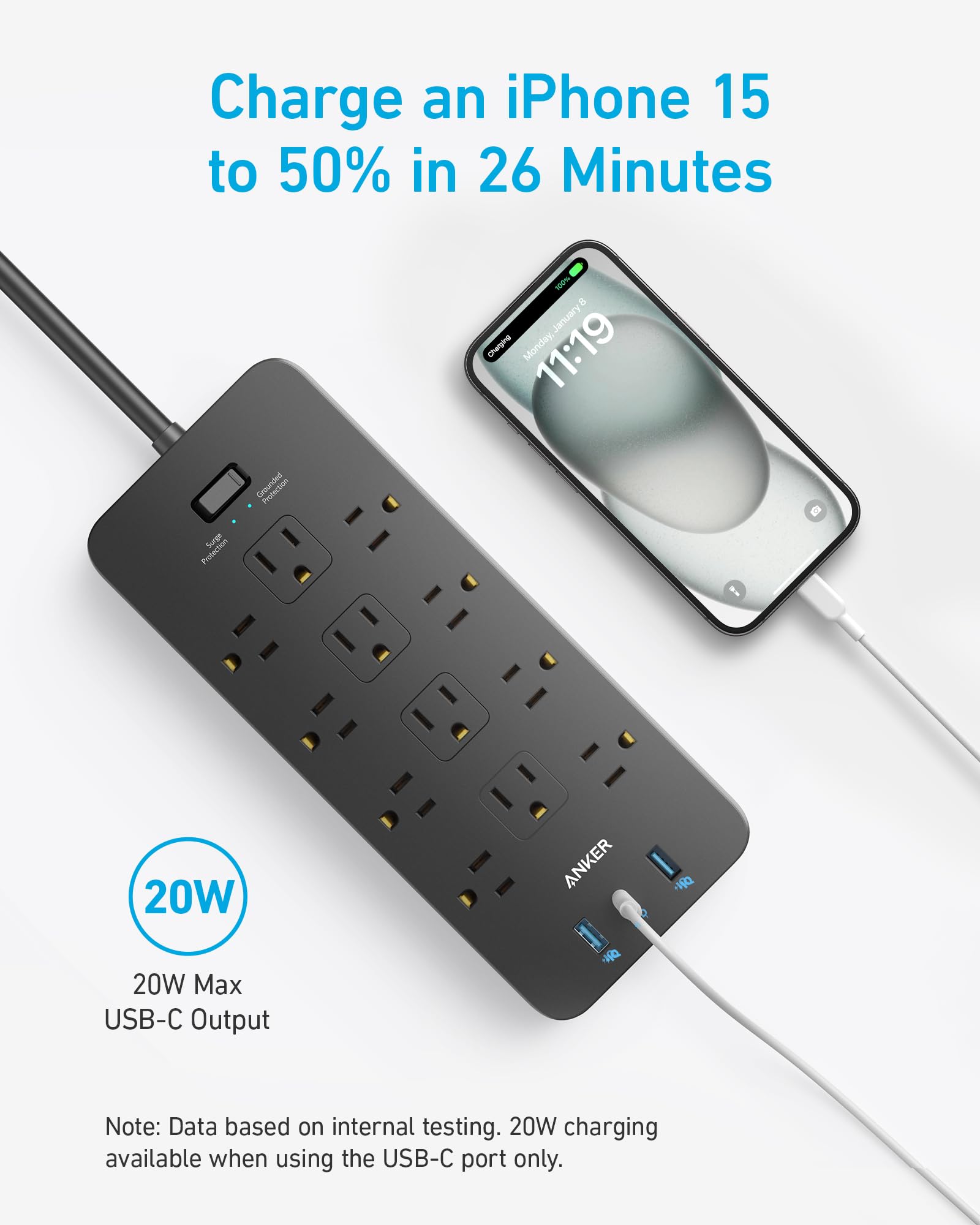 Anker 351 fijada en pared con tornillos incluidos mostrando montaje sencillo