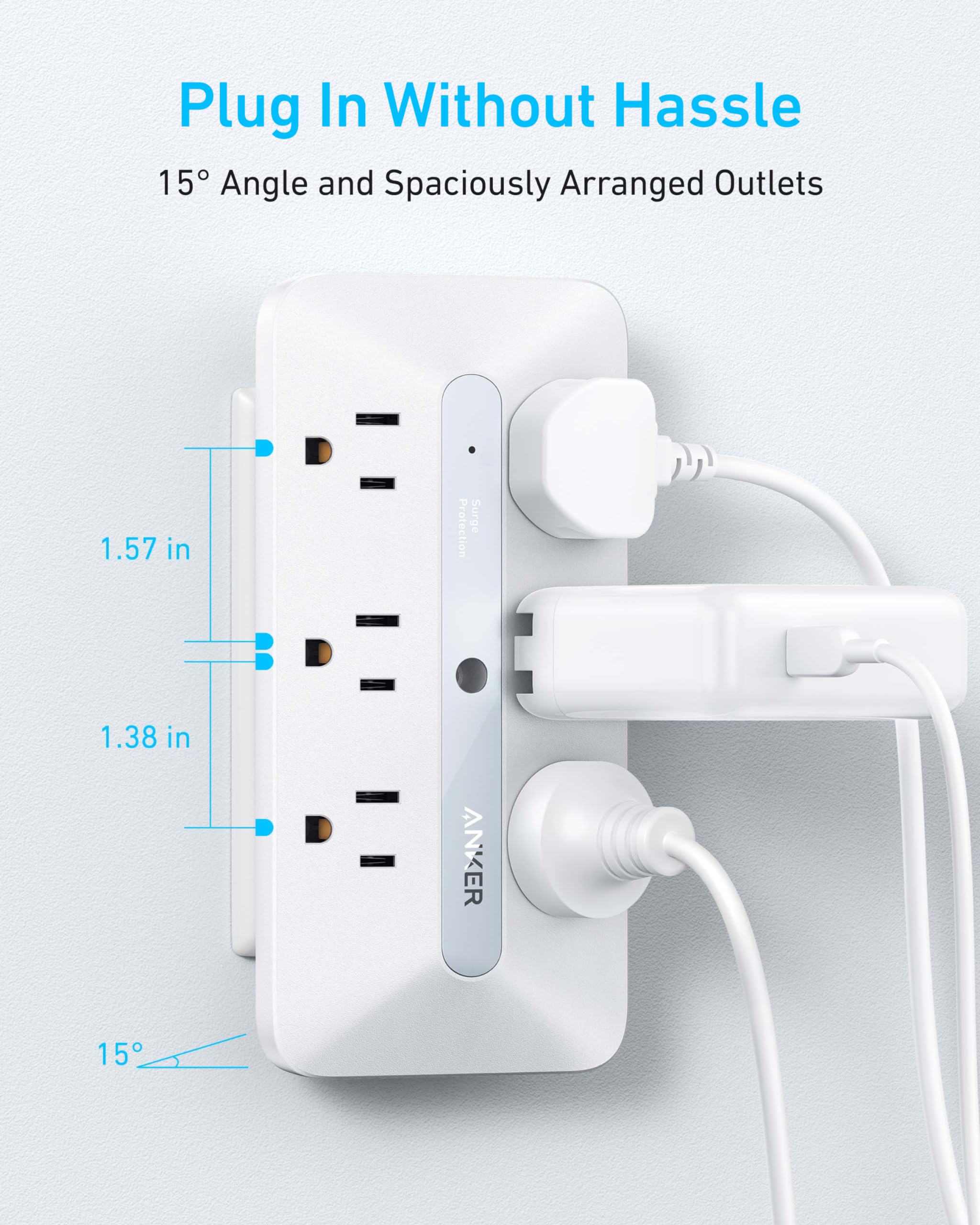 Anker tamaño en mano para comparar escala y portabilidad del producto