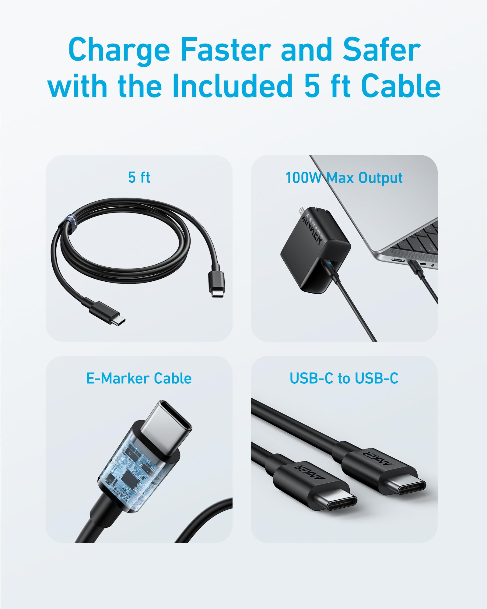 Anker comparación de tamaño en mano para referencia de escala