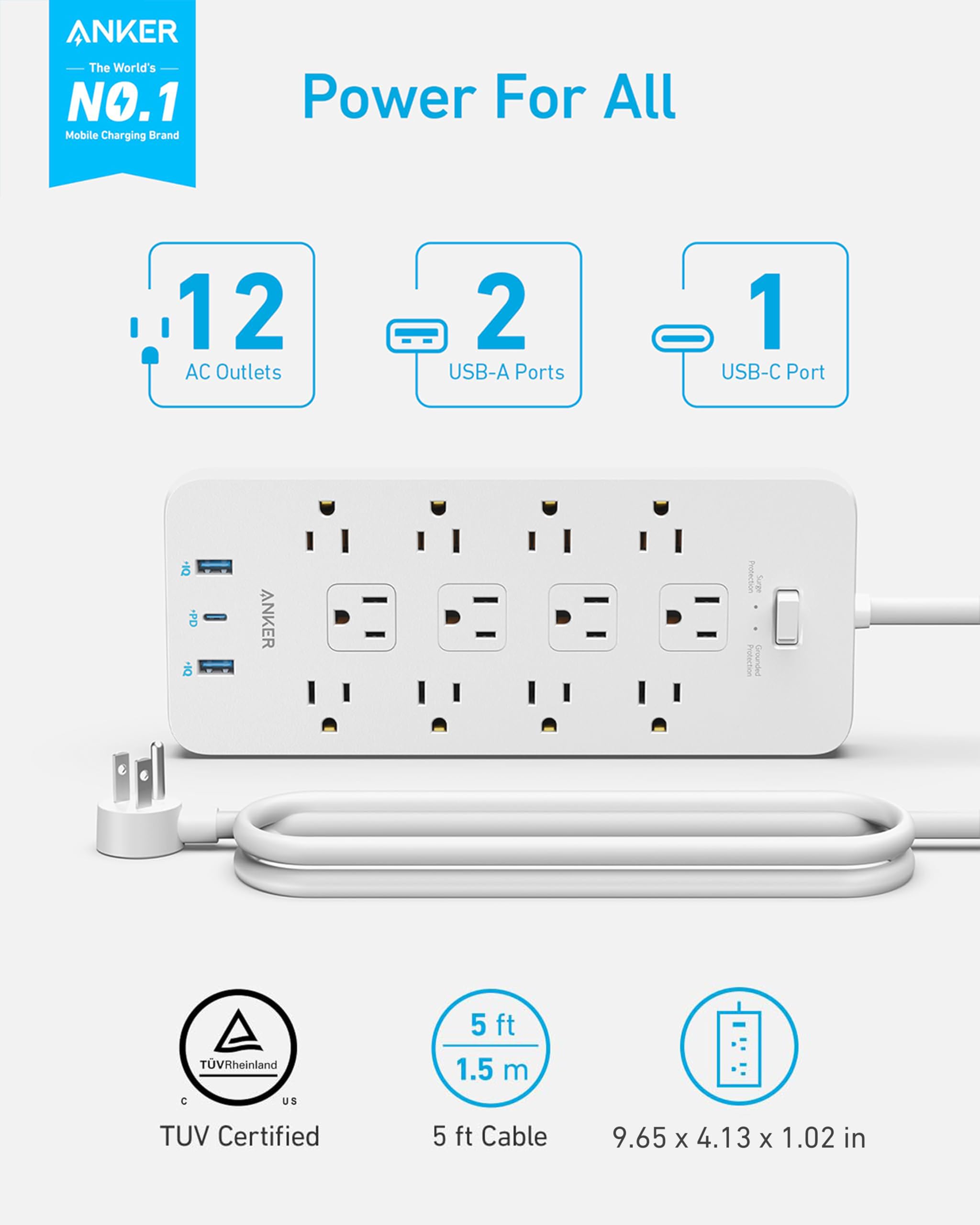 Anker primer plano del puerto USB‑C 20W que ofrece carga rápida para móviles