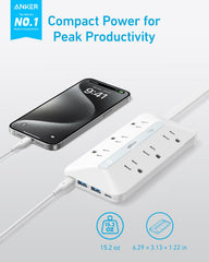 Anker primer plano de puertos USB-C y USB-A para carga rápida