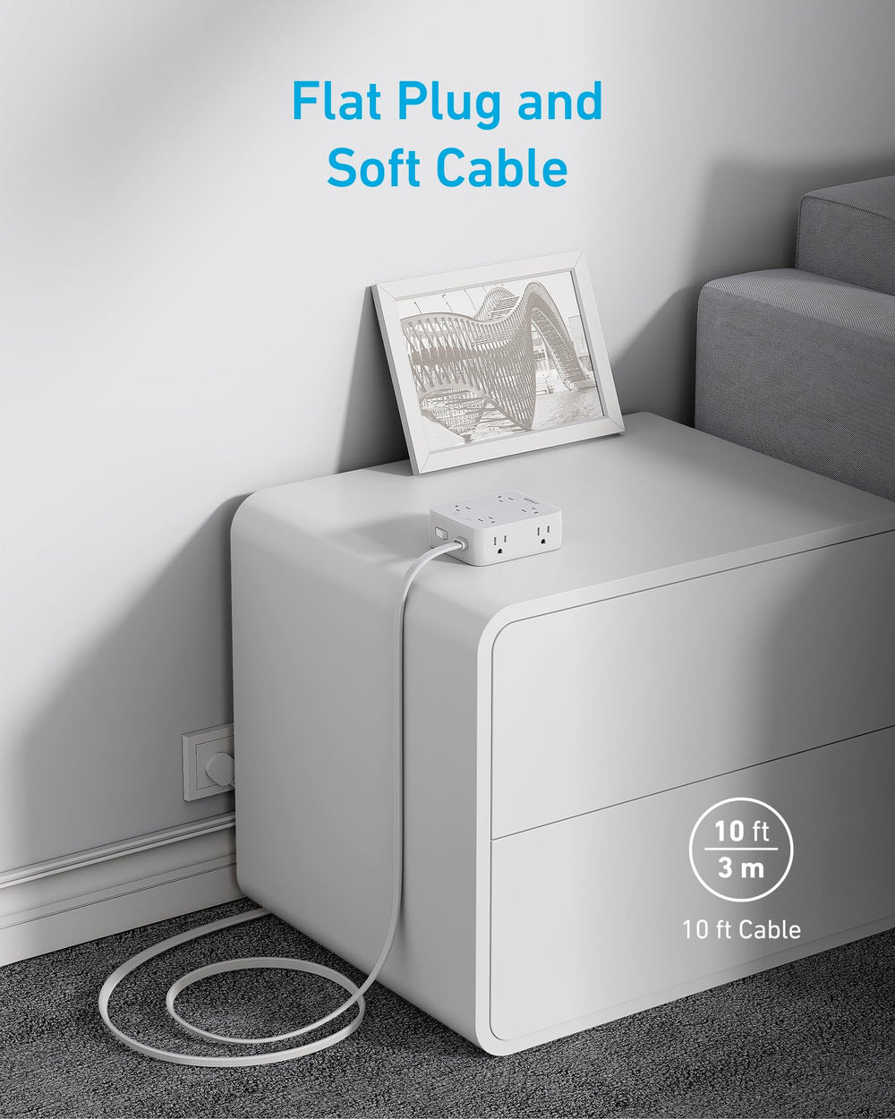 Anker caja abierta con guía y tornillos mostrando contenido incluido