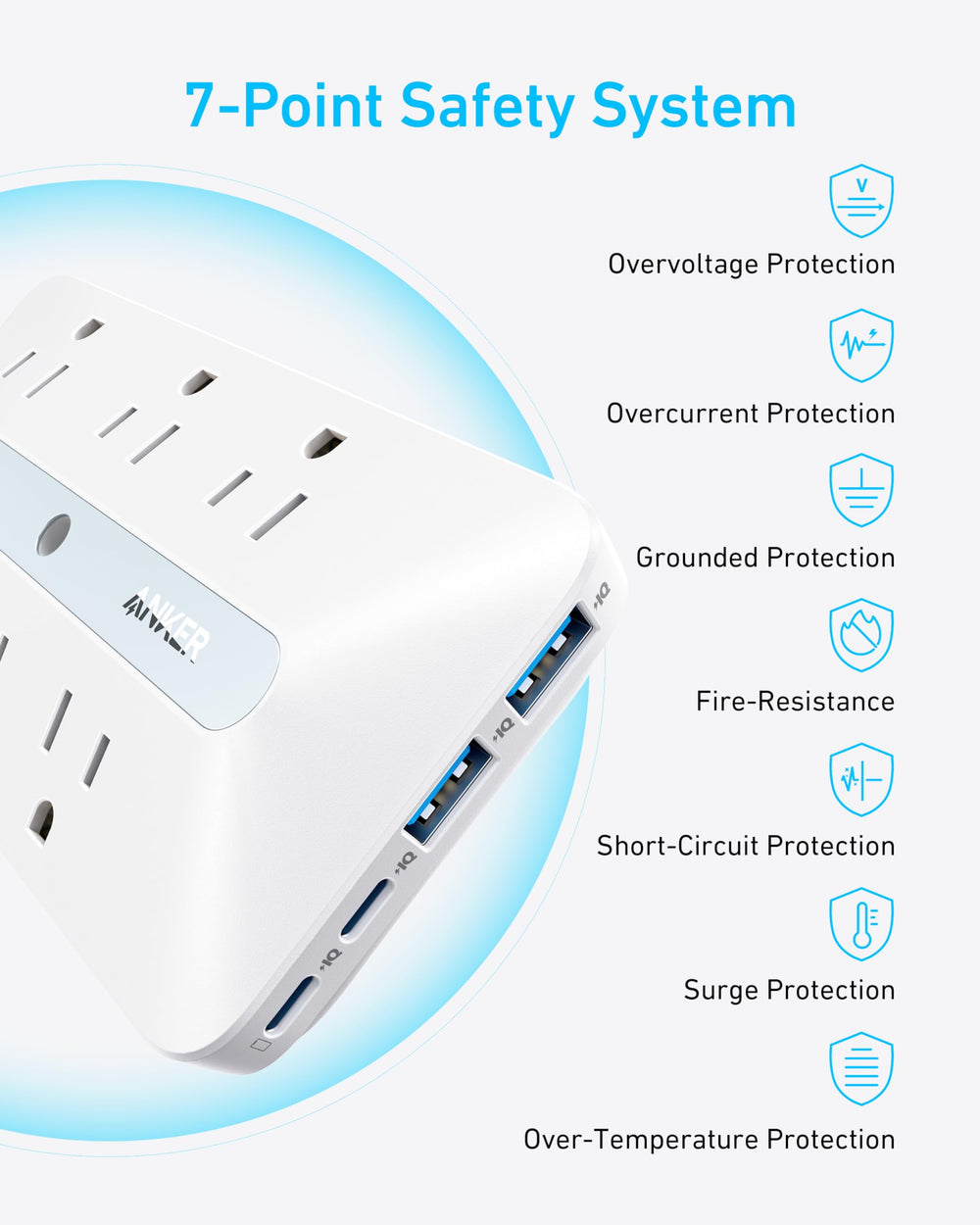 Anker caja y accesorios incluidos con garantía y guía de bienvenida