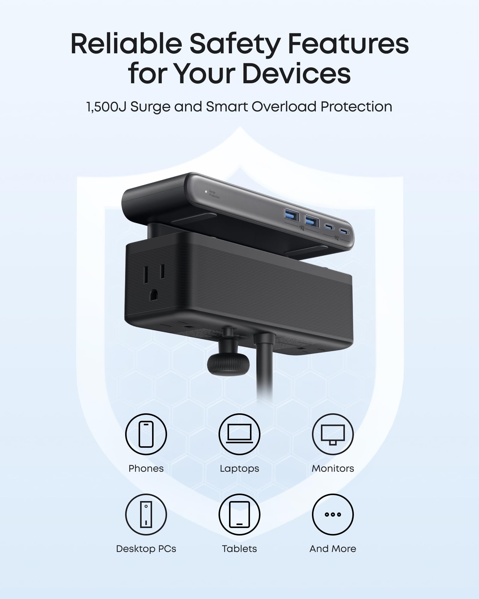 Anker caja y contenido: regleta, guía y garantía clara