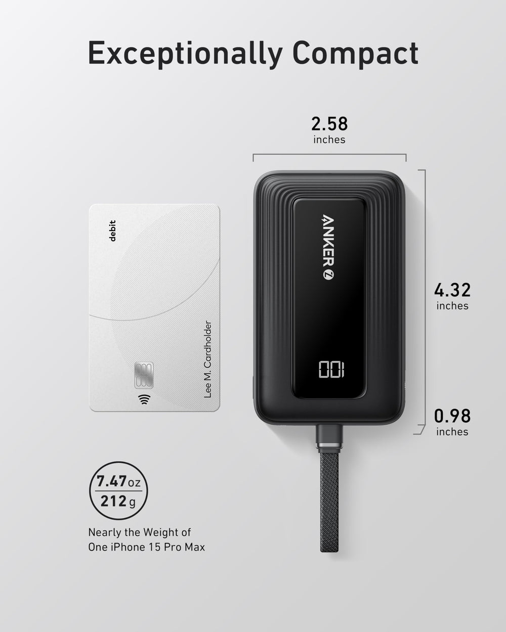 Anker en mochila listo para viaje, ideal para recargas rápidas