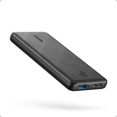 Anker frontal del power bank mostrando diseño compacto y fácil transporte