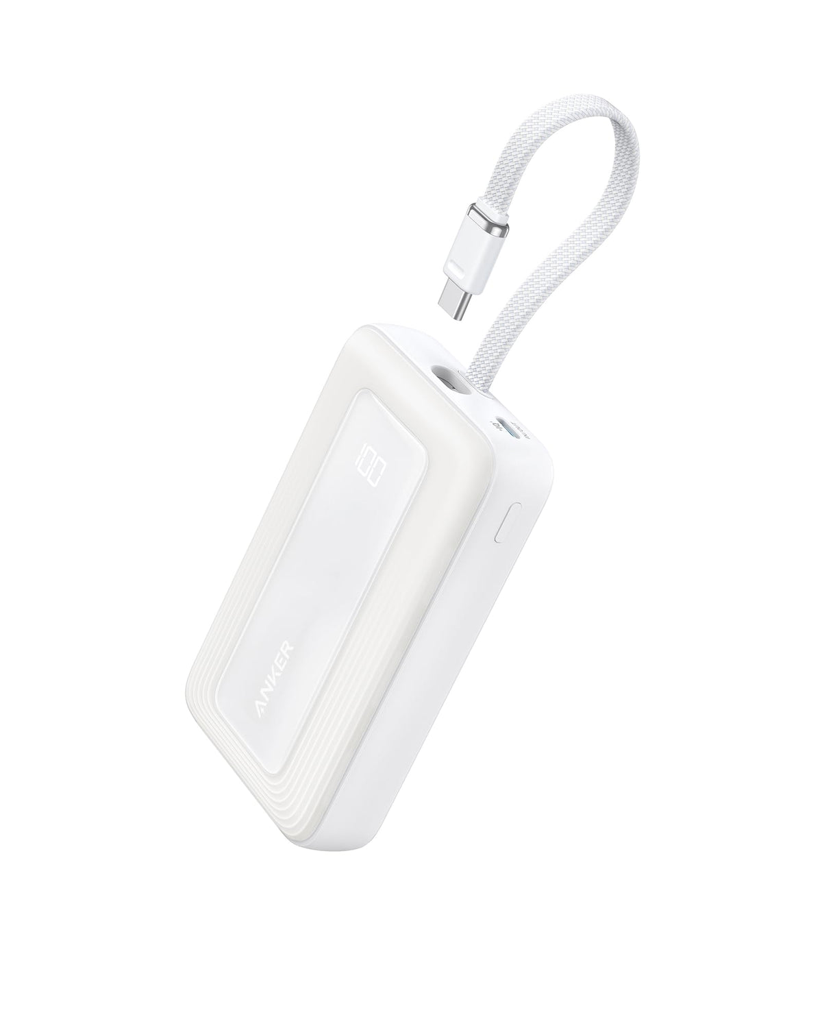 Anker frontal del power bank 10.000mAh mostrando diseño y puertos, carga fiable