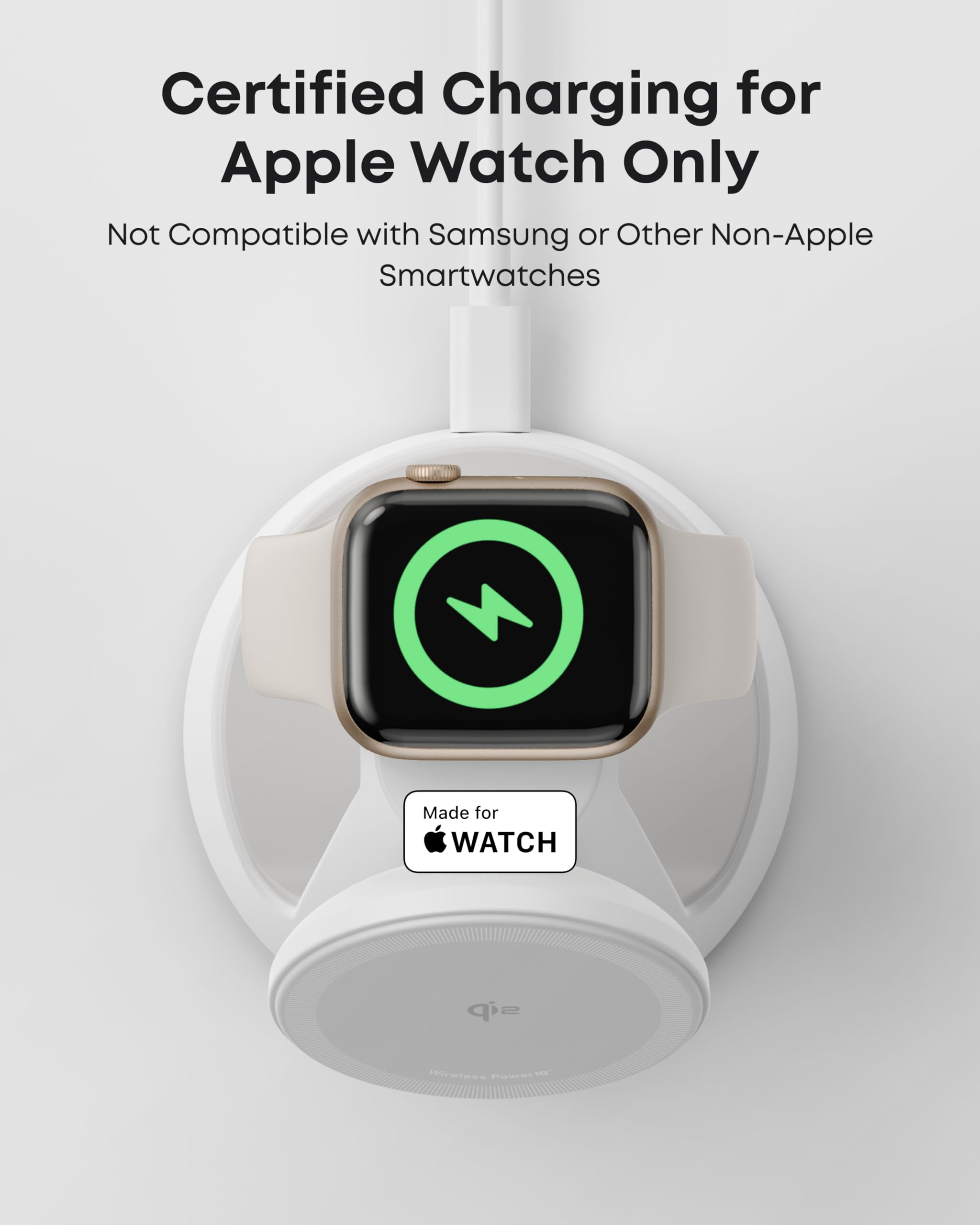 Anker MagGo cargando iPhone, Apple Watch y AirPods en un escritorio limpio