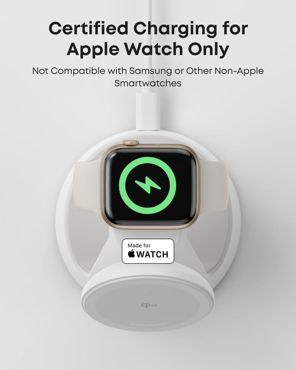 Anker MagGo cargando iPhone, Apple Watch y AirPods en un escritorio limpio