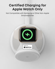 Anker MagGo cargando iPhone, Apple Watch y AirPods en un escritorio limpio