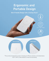 Anker MagGo primer plano del puerto USB-C para carga rápida 30W