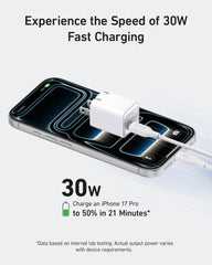 Anker Nano 30W plegado en mano, fácil de llevar