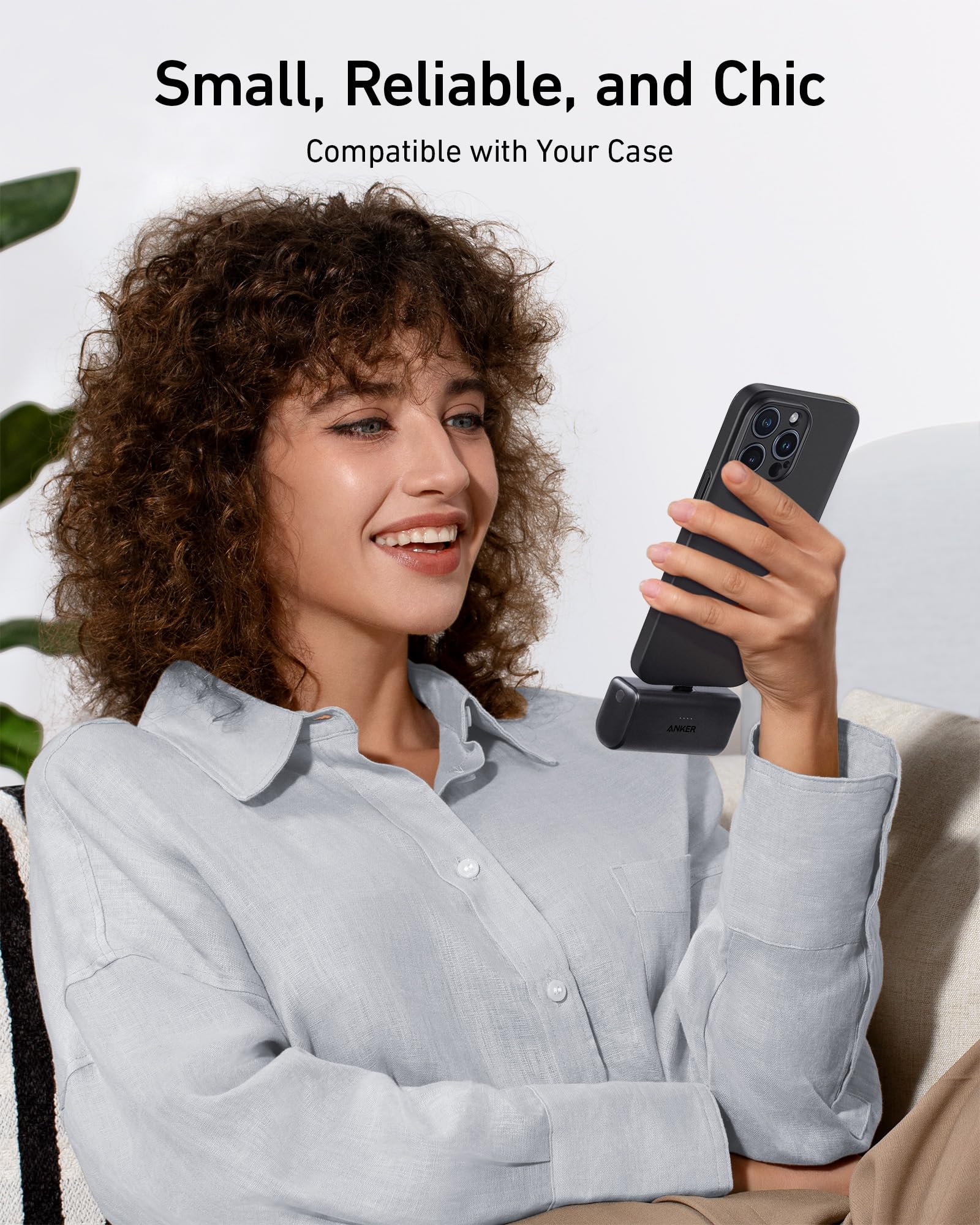 Cable USB-C a USB-C incluido junto al Anker Nano listo para carga inmediata y conveniencia