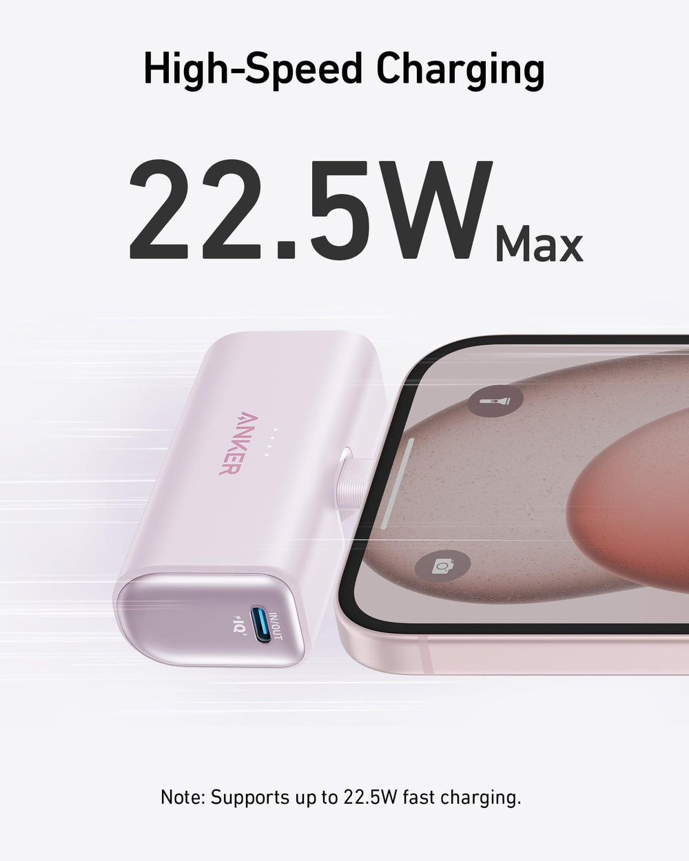 Anker Nano detalle del conector USB-C plegable que evita enredos