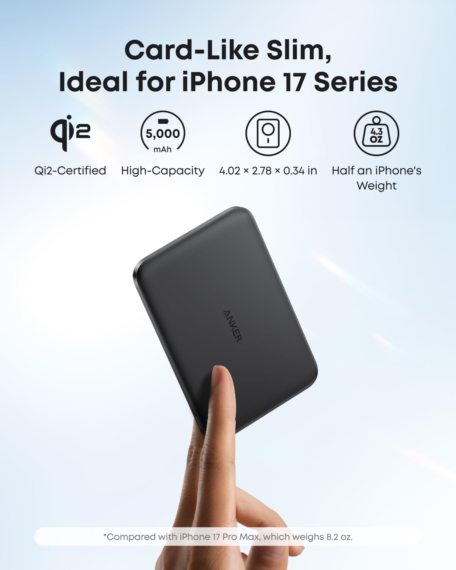 Anker Nano detalle de superficie magnética MagSafe, alineación estable