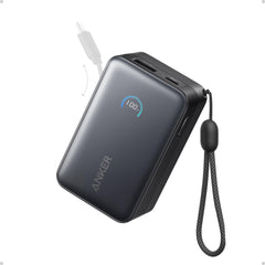 Anker Nano frontal mostrando puerto USB‑C y diseño compacto, carga rápida fiable