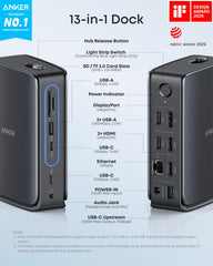 Anker Nano hub desmontable en mano demostrando portabilidad y simplicidad