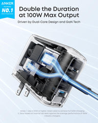 Anker pantalla inteligente mostrando vatios y temperatura para control inmediato