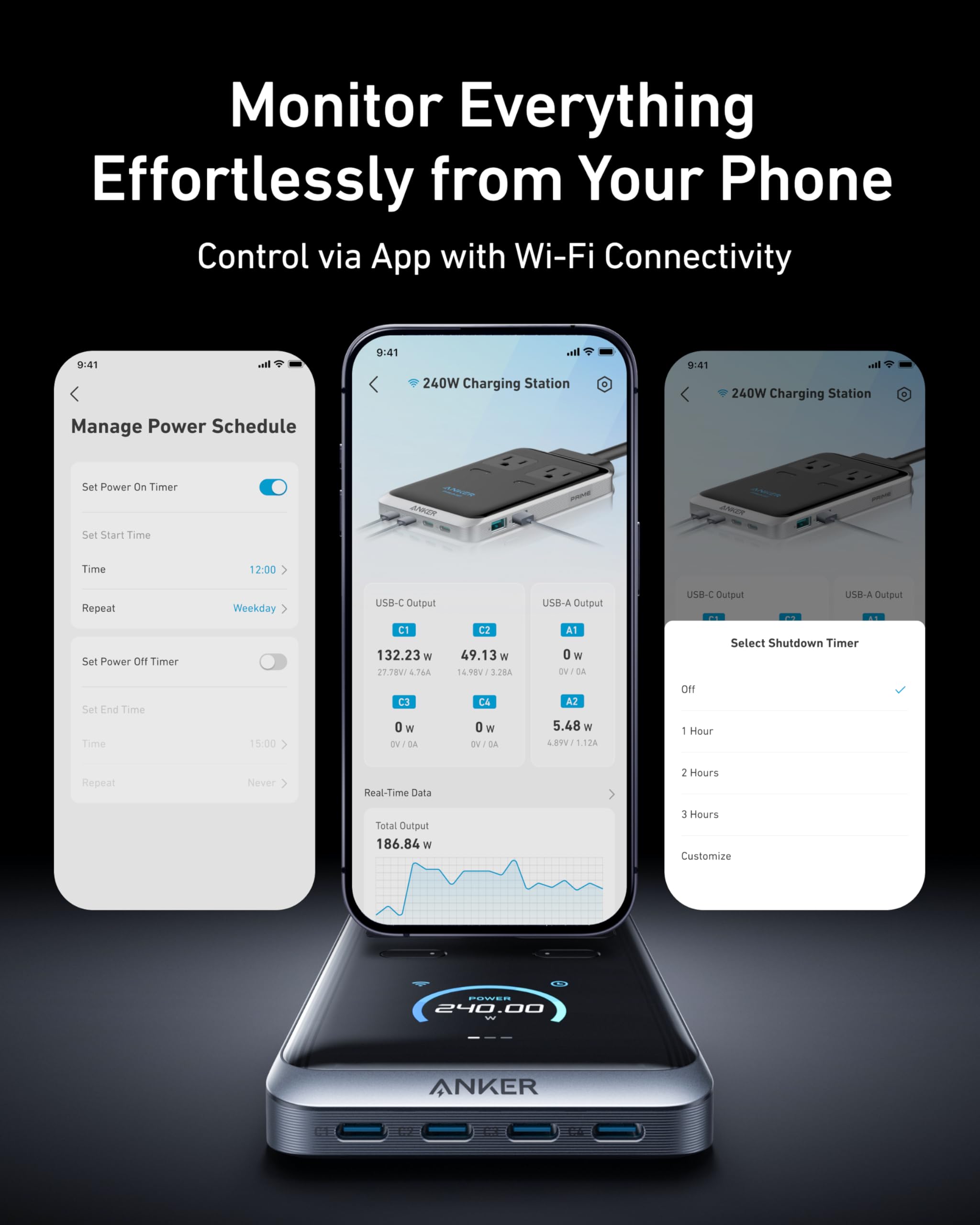 Anker Prime comparación de tamaño junto a una laptop para escala